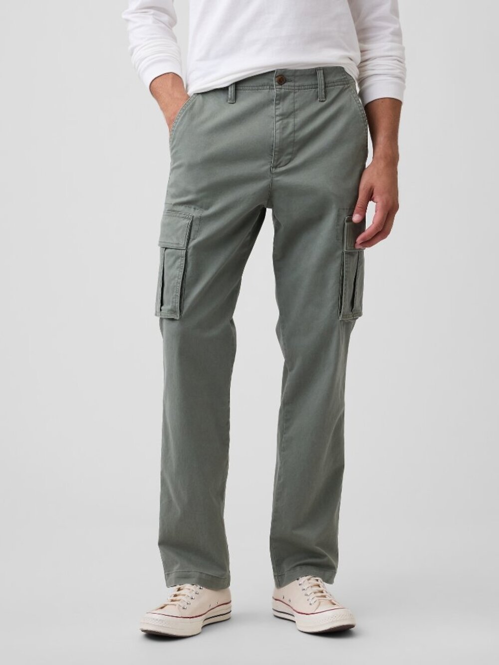 Gap Men's 30x30 Mesculen Green Flex Essential Straight Cargo Pants 60%off Retail
